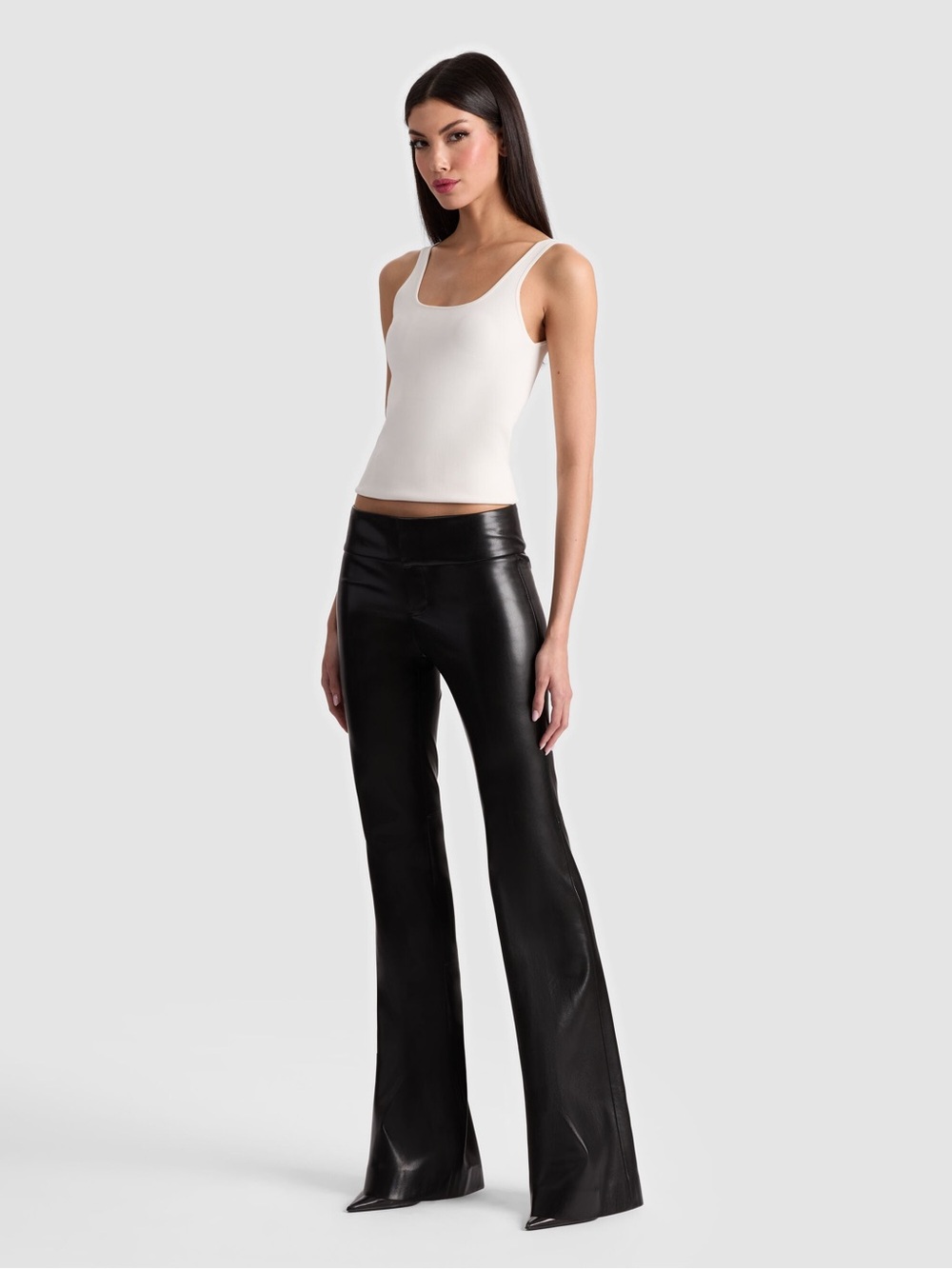Alice + Olivia “Olivia” Vegan Leather Bootcut Pant 4 - Picture 5 of 13